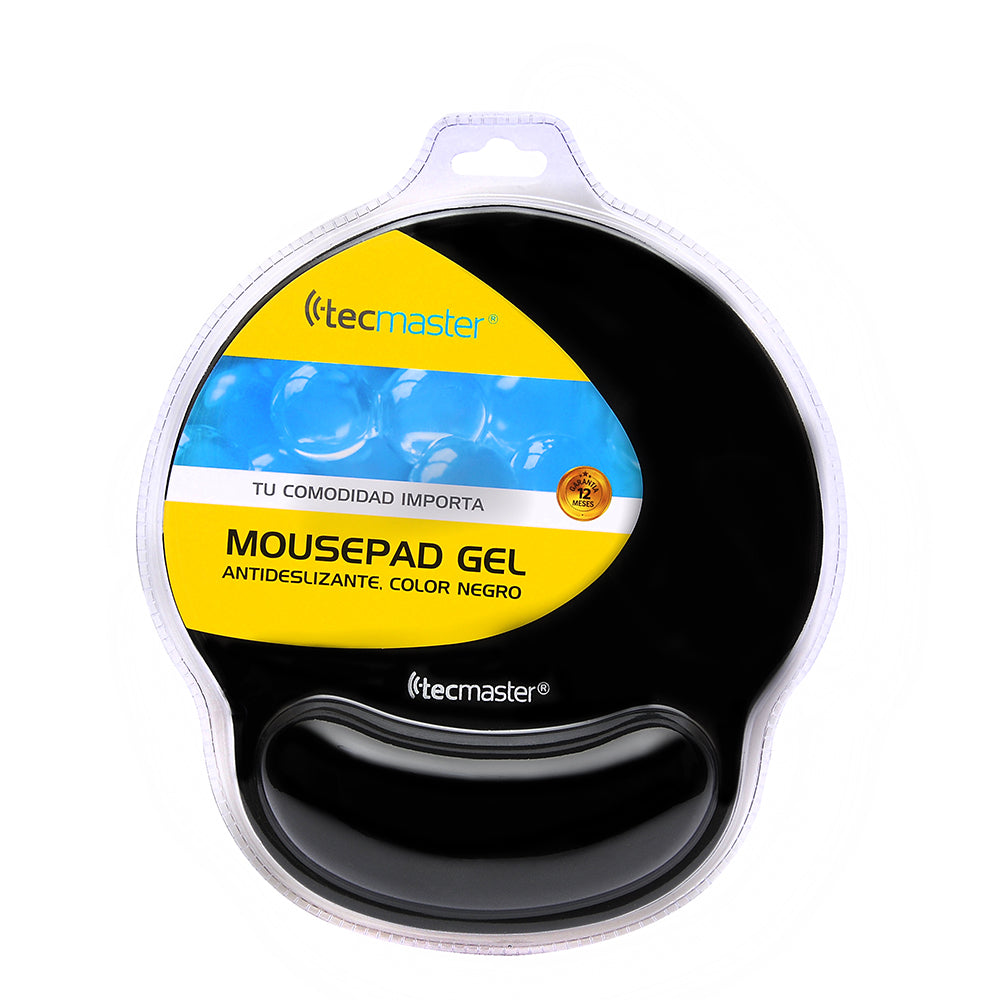 Mousepad Gel Ergonometrico Tecmaster Negro TM-100557