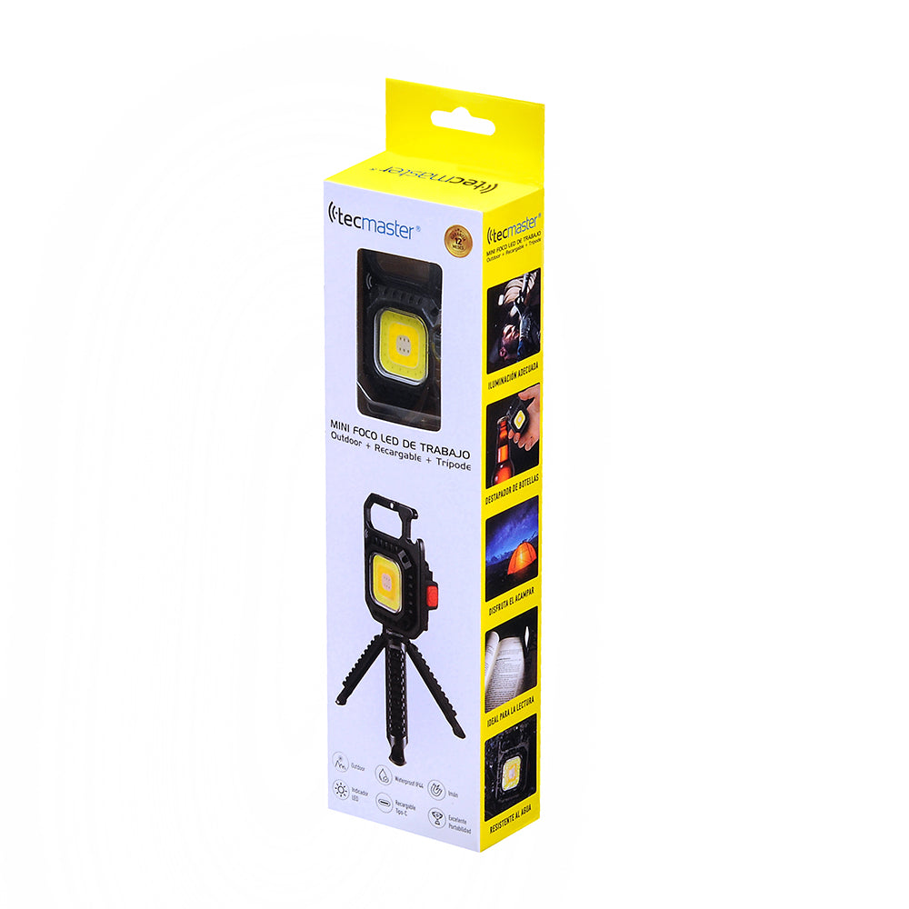 Mini Linterna Outdoor Recargable Imantada con tripode Ip44