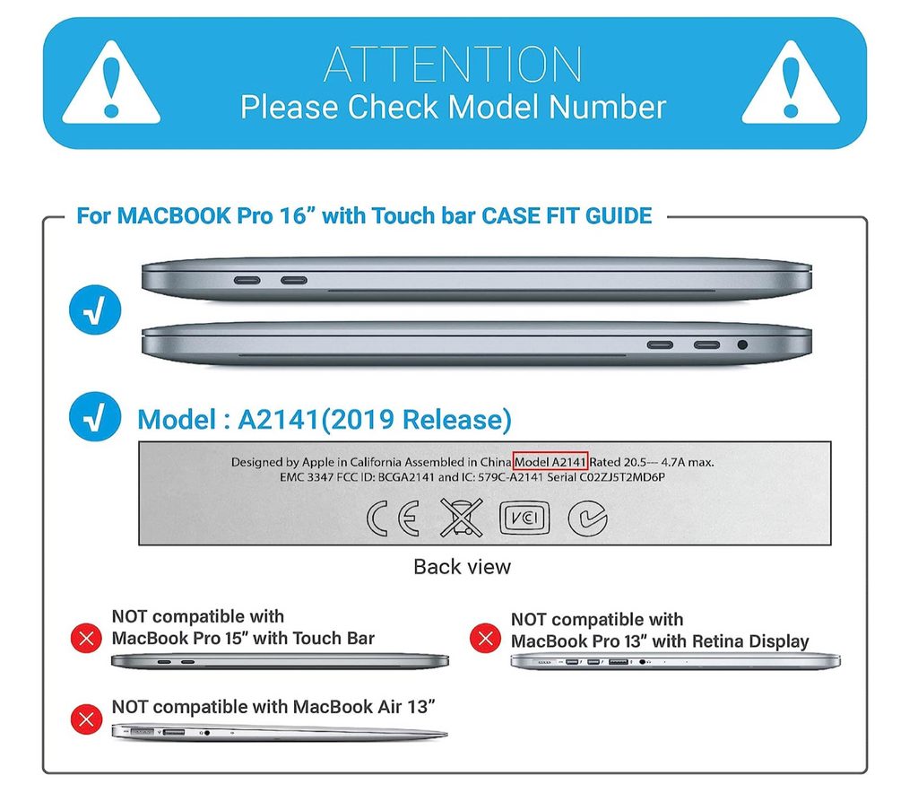 Carcasa Para Macbook Pro 16 A2141 2020-2019 Transparente