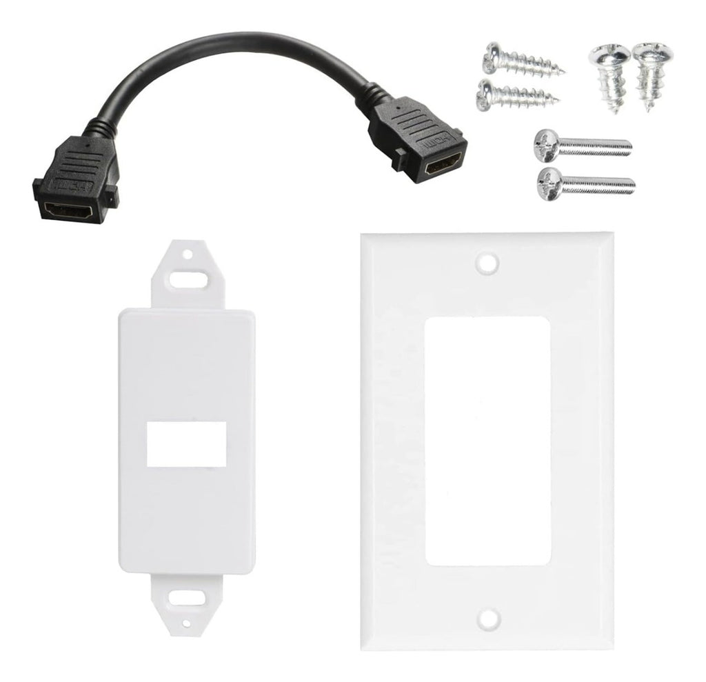 Adaptador Pared Embutido HDMI 4K Con Cable Interno