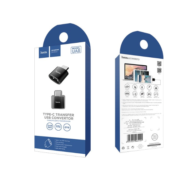 Adaptador USB-C a USB OTG Para Notebook Macbook HOCO UA5