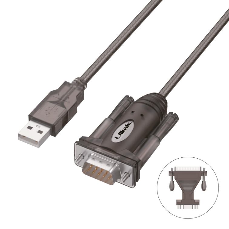 Adaptador USB a Serial DB9 DB25 Chip Prolific 1.5MT Ulink
