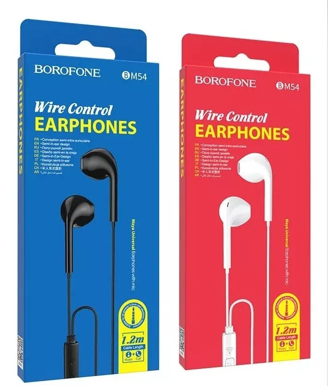 Audifonos Cableados Stereo Borofone M54 Negros