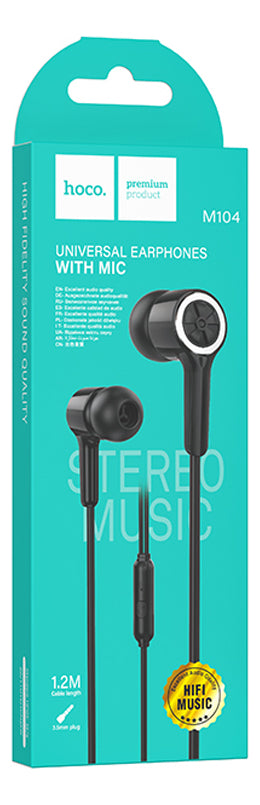 Audifonos Cableados Hoco M104 Negros