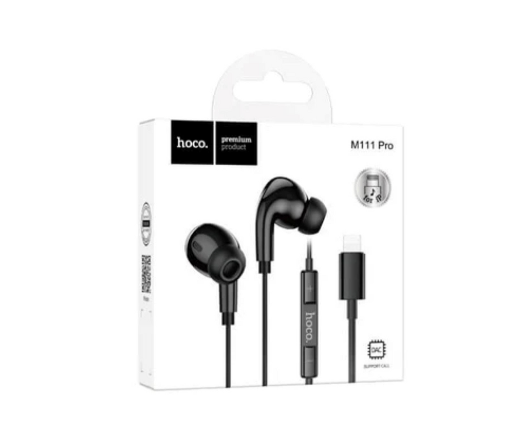 Audífonos Estereos Para iPhone In Ear M111 Pro Hoco Negro