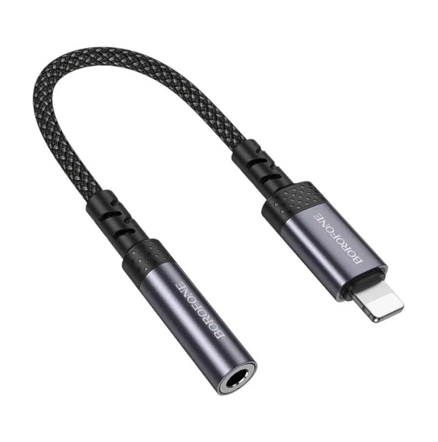 Adaptador Lightning a Jack 3.5mm Borofone BV24 Negro