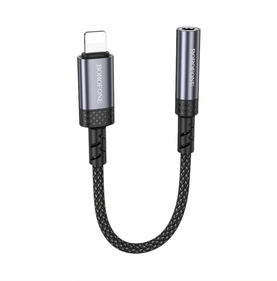 Adaptador Lightning a Jack 3.5mm Borofone BV24 Negro