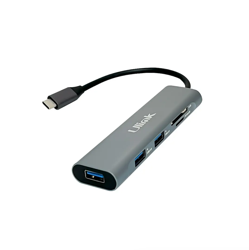Adaptador USB-C 5 en 1 Ulink UL-ADC530RD SD MicroSD USB
