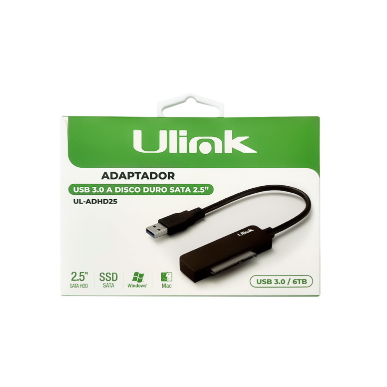 Adaptador USB 3.0 a SATA 2.5” para Disco Duro UL-ADHD25
