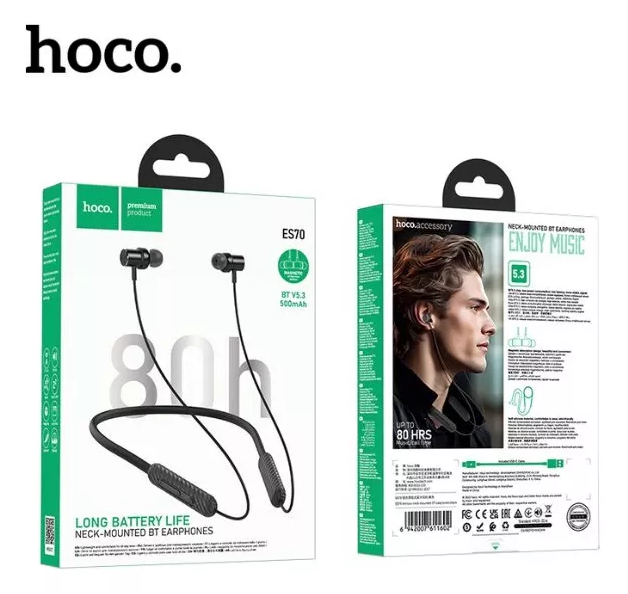 Audífonos Bluetooth Deportivos hasta 80hrs Hoco ES70