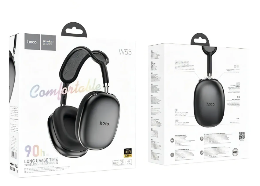 Audífonos Bluetooth W55 Inalámbricos Hoco con Micrófono 90hrs