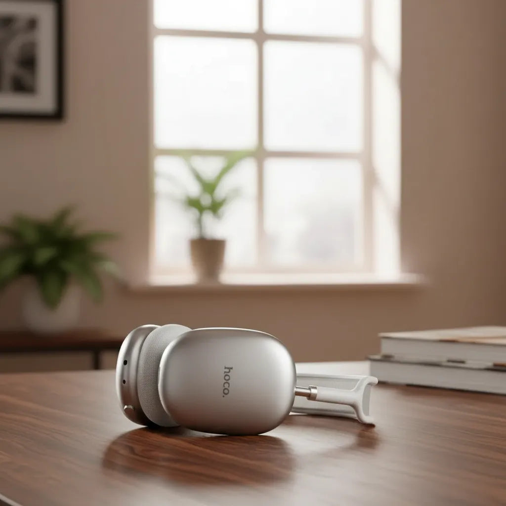 Audífonos Hoco W55 Plus Bluetooth ANC Over Ear 90h Blanco