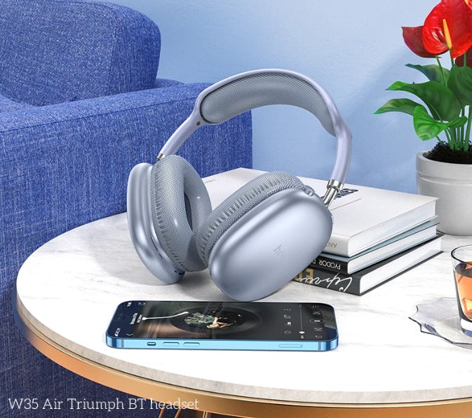 Auriculares Inalambricos Diadema Bluetooth HOCO W35 Azul