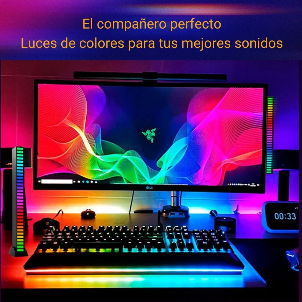 Barra Led RGB Rítmica Sonido Recargable Aplicación Smartphone