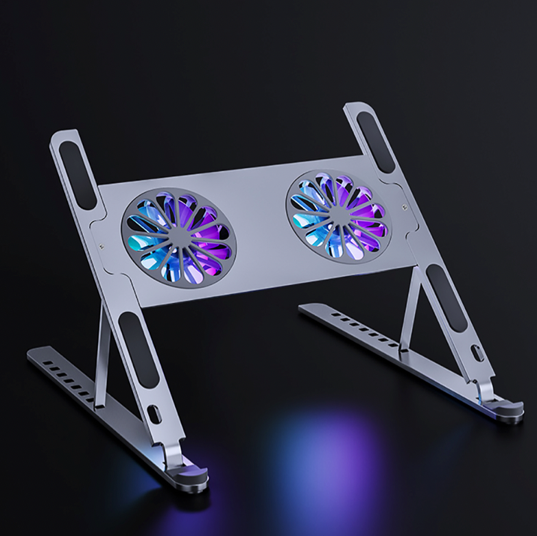 Base Ventilador Aluminio RGB P11 p/ MacBook y Notebook