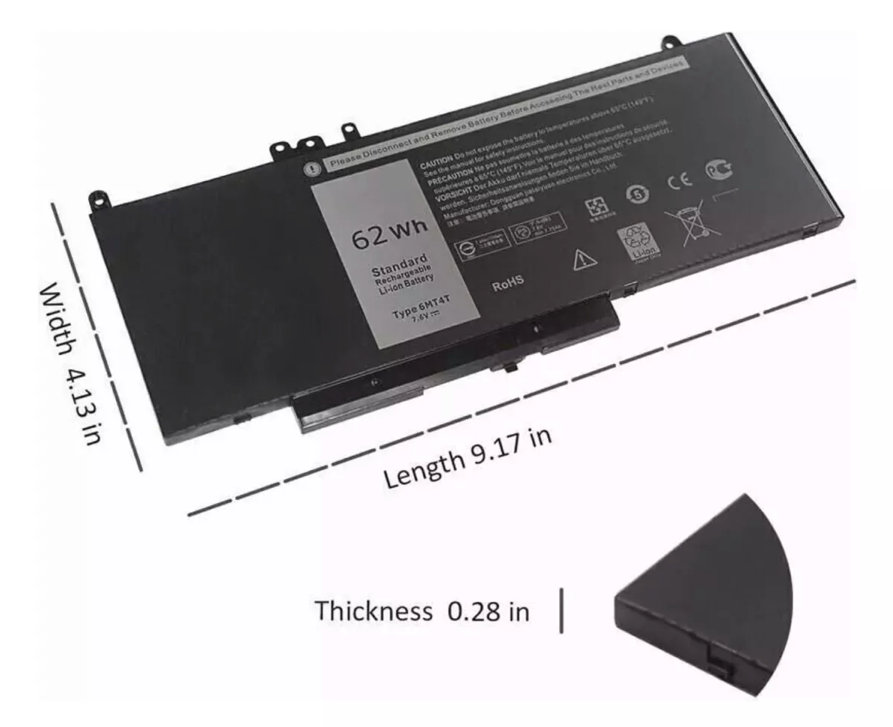 Batería Para Dell 5470 5570 6MT4T 7750 mAh