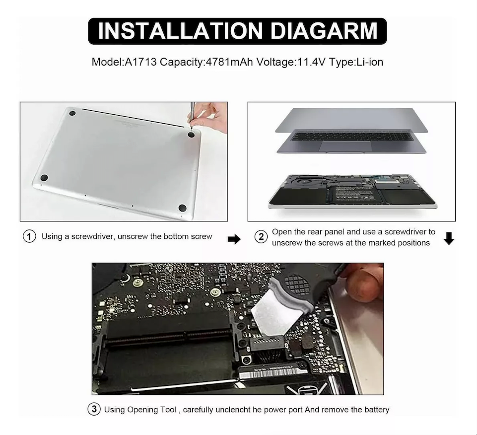 Batería Para Macbook Pro A1708 Modelo A1713 Garantizada