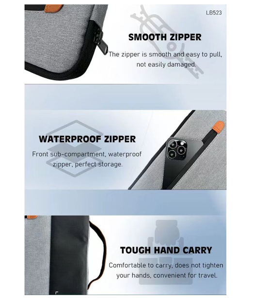 Bolso Premium Impermeable Para Notebook 14 Pulgadas Lenyes LB523