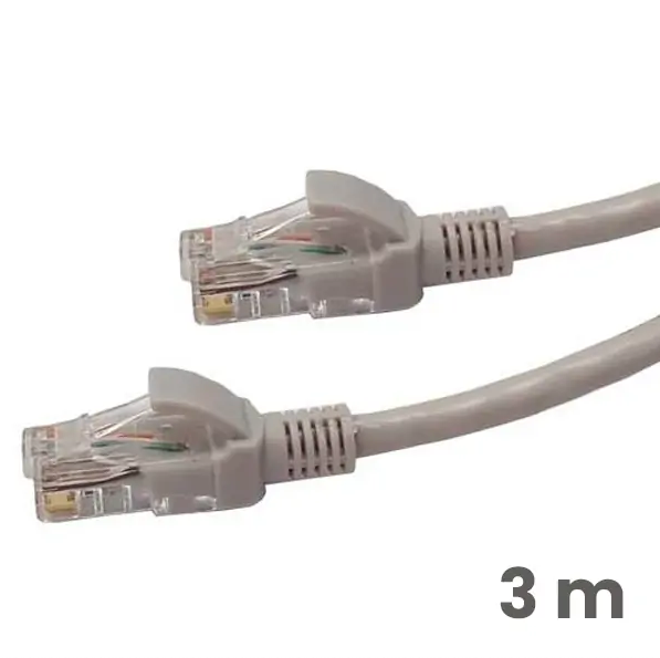 Cable de Red 3 Metros CAT6 Gris Parchcord Ulink