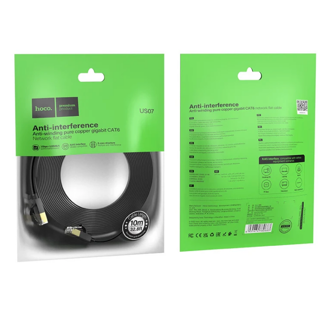 Cable de RED 5 Metros Plano Gigabit HOCO US07