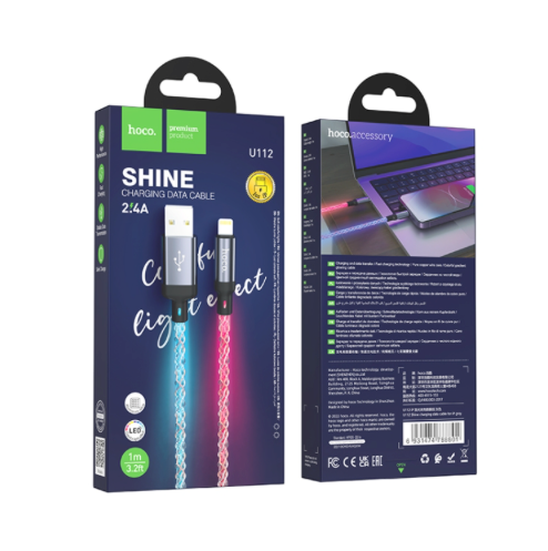 Cable iPhone Lightning 1MT LED Shine HOCO U112