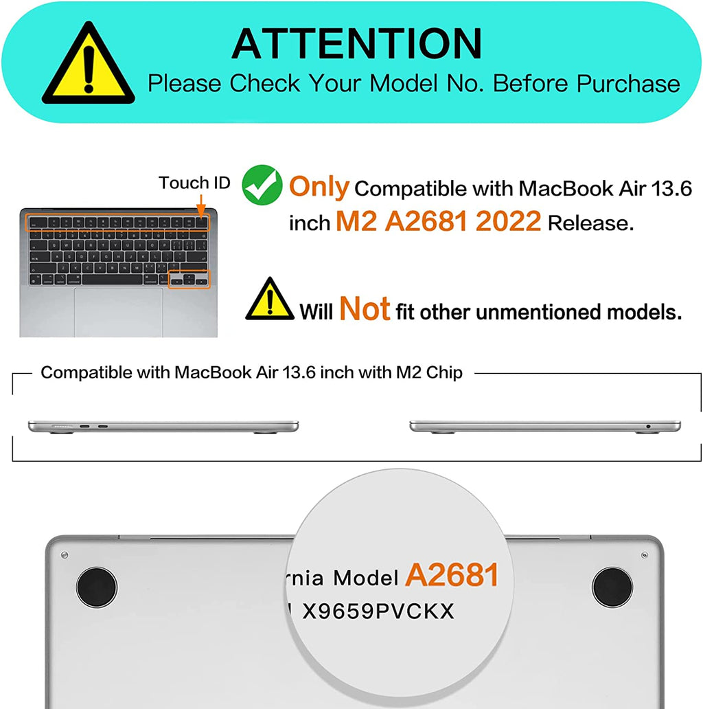 Carcasa Para Macbook Air M2 15.3 2023 A2941 Negra Goforit