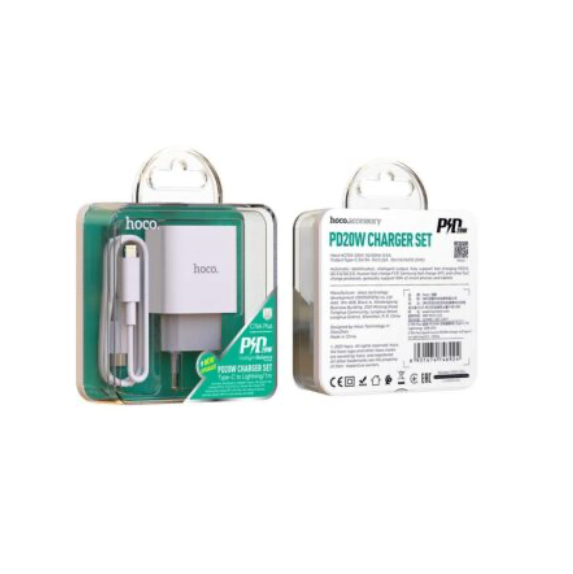 Cargador iPhone PD 20W 3.0 Lightning Turbo Hoco C76A Plus SEC