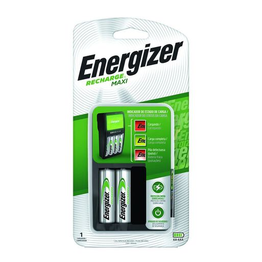 Cargador Pilas+ 2 Pilas AA NiMh 1300mAh Energizer