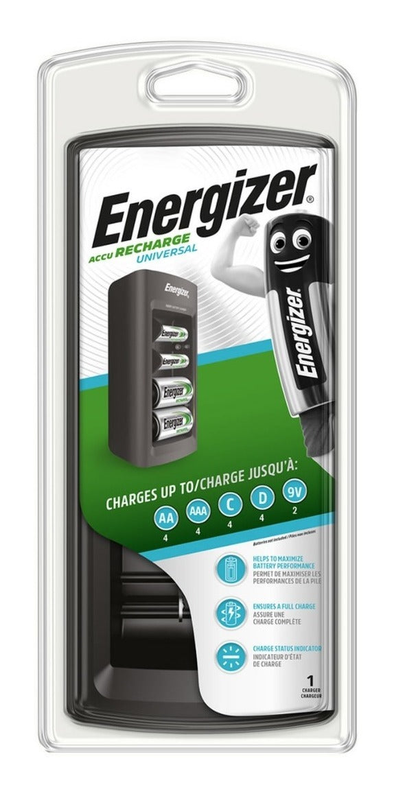 Cargador Pilas Universal (AA AAA C D Bateria 9V) Energizer
