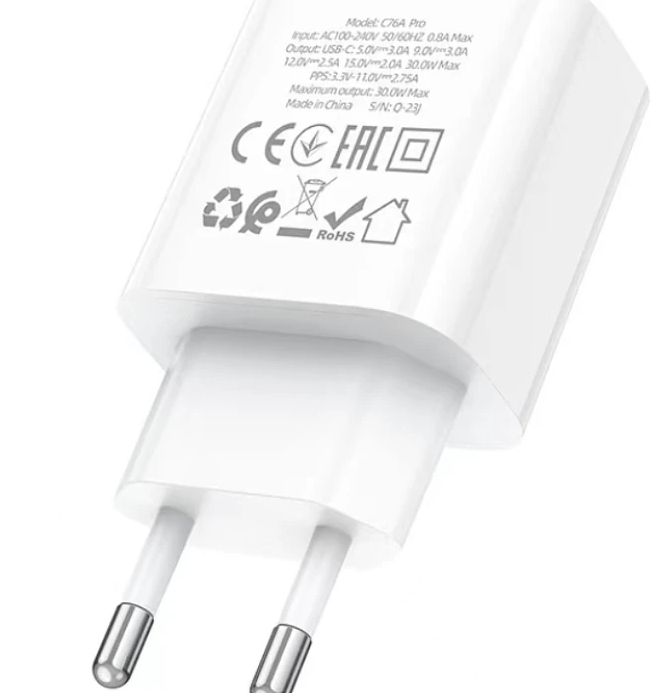 Cargador iPhone PD 20W 3.0 Tipo C Turbo Hoco C76A Plus SEC