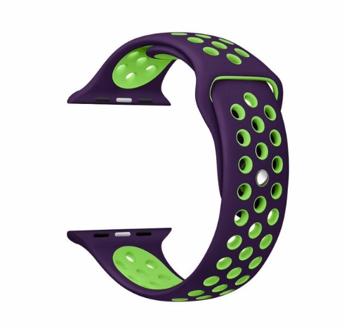 Correa Para Applewatch Deportiva Morado Verde 38/40/41mm