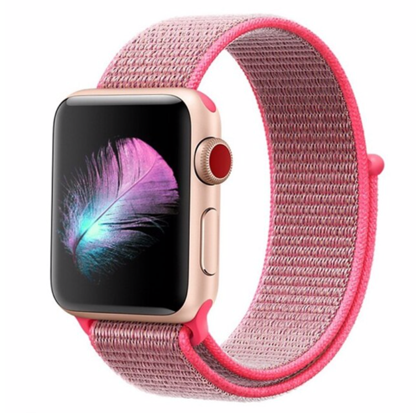 Correa para Applewatch Nylon Bucle Rosada 42/44/45/49mm