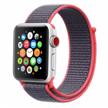 Correa para Applewatch Nylon Fucsia Grafito 42/44/45/49mm