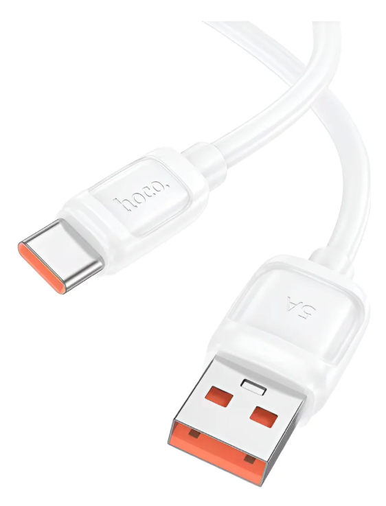 Cable Hoco X115 Tipo-C USB-C 100W Carga Rápida Blanco