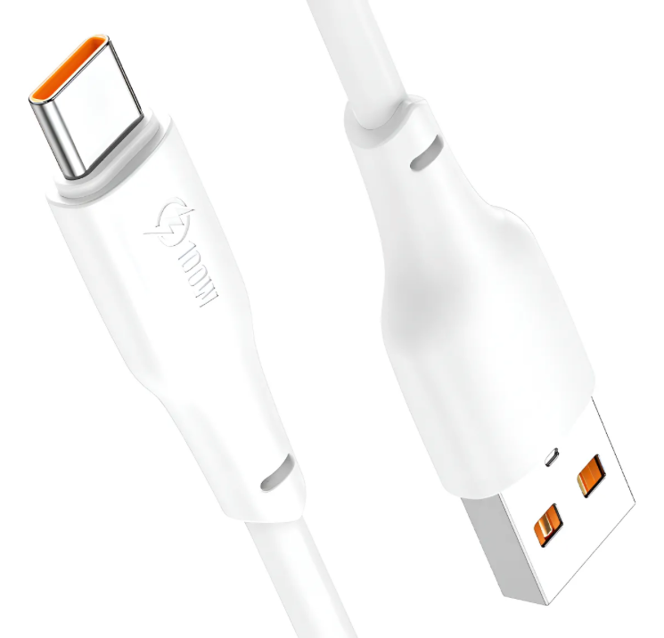 Cable Hoco X93 USB-A a USB-C 100W Carga Rápida Blanco