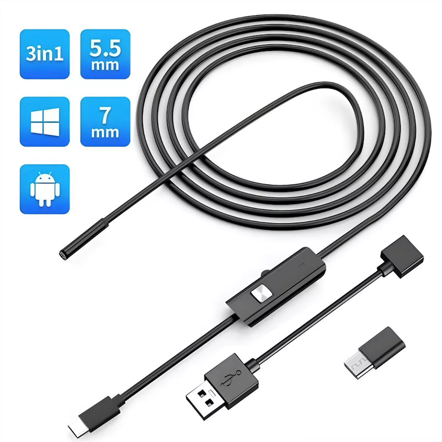 Camara Endoscopica 5 metros USB-C USB Micro USB Notebook Smartphones