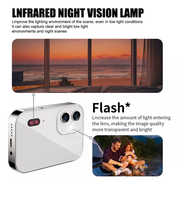 Camara de video Digital Tactil reproductor musica 4K HD D6