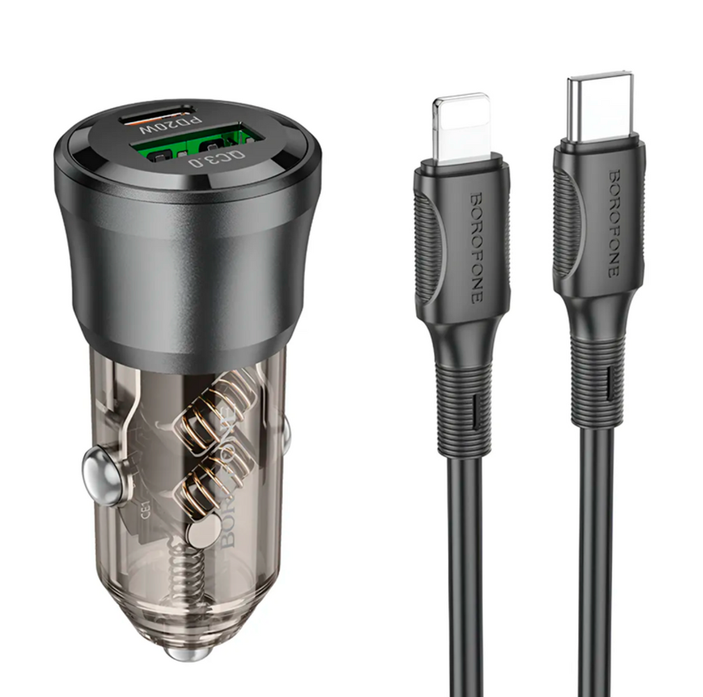 Cargador Auto Borofone BZ23 38W USB-C Lightning