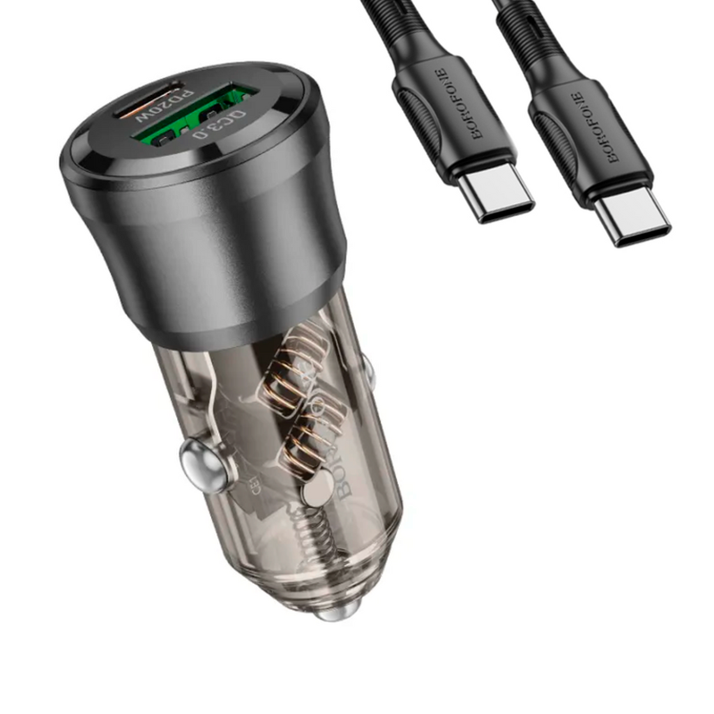 Cargador Auto Borofone BZ23 38W DUAL con Cable USB-C
