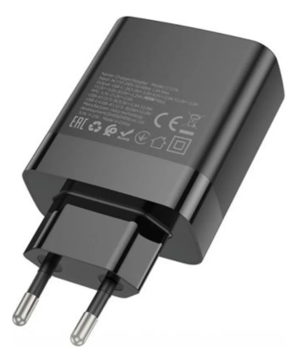 Cargador Hoco C127A PD 45W Negro USB-C Carga Rápida