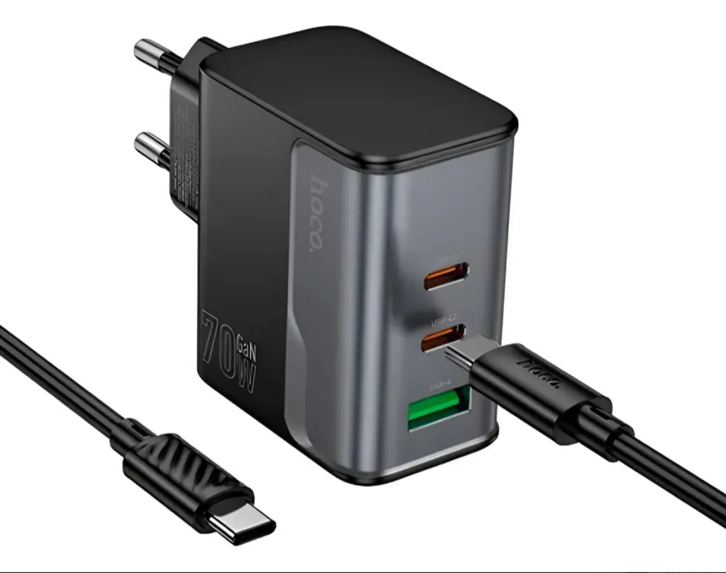 Cargador Hoco CS75A 70W USB-C con Cable Negro