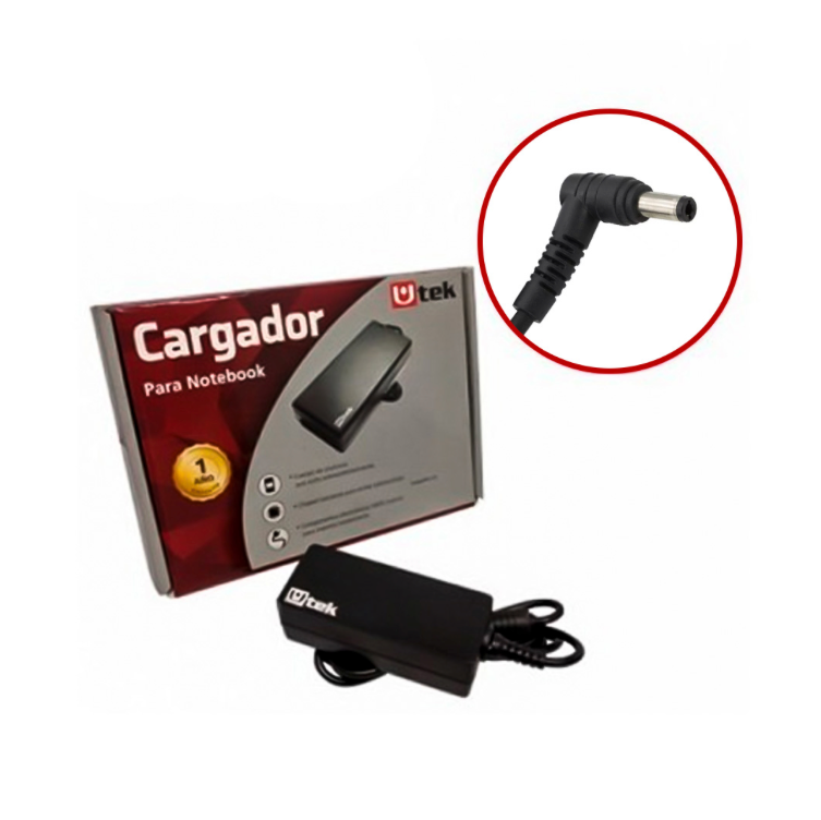 Cargador Utek 65W 19V 3.42A Acer Toshiba Asus Certificado
