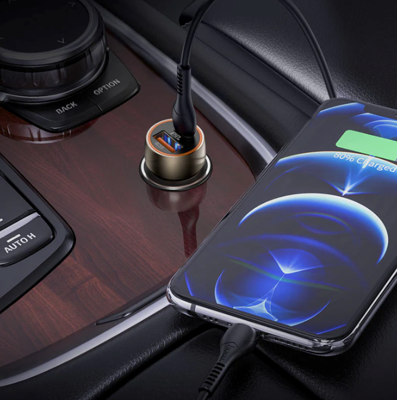 Cargador de Auto Usb y USB-C PD20W+ QC3.0 Hoco Z46A
