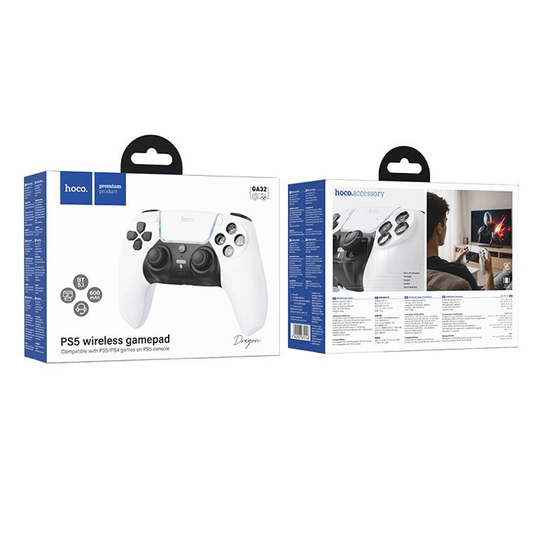 Control PS5 Inalámbrico Hoco GA32 Blanco