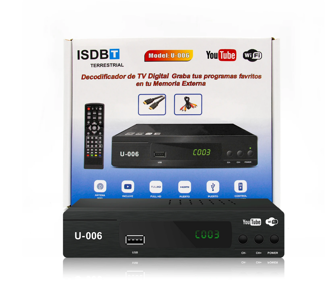 Decodificador ISDTB U-600 Norma Chilena Antena Incluida