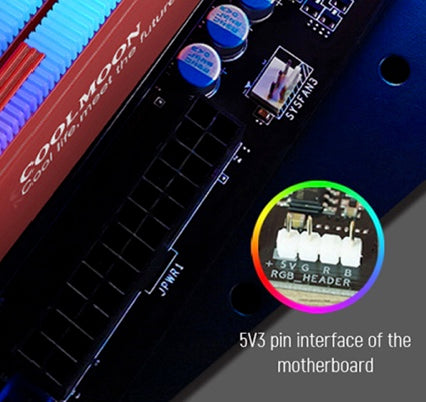 Disipador Memorias Ram LED ARGB 5V 3 Pines Gamer CoolMoon