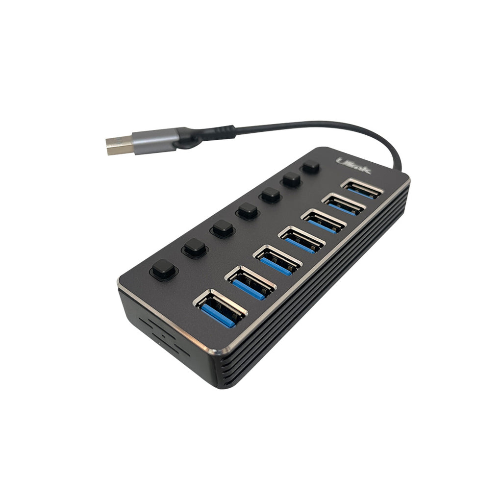 HUB 7 Puertos USB/USB-C Ulink UL-HUBCA7 Aluminio con Switch