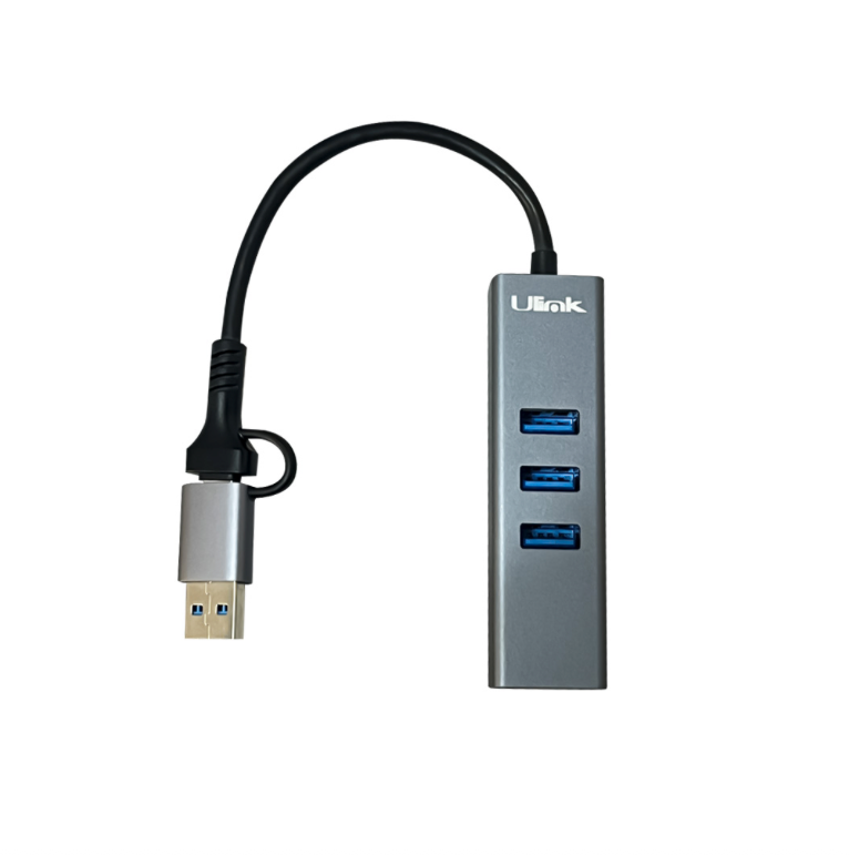 HUB 4 Puertos USB/USB-C UL-HUBCA4 p/ MacBook y Windows