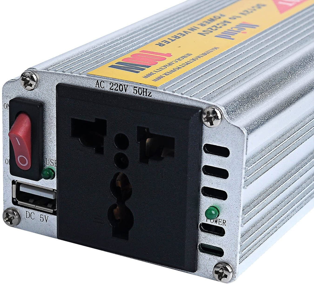 Inversor Voltaje Auto 200W 12 Volt A 220V Y 1USB Aluminio