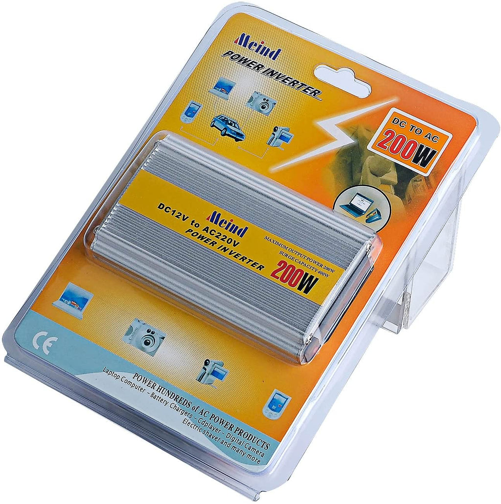 Inversor Voltaje Auto 200W 12 Volt A 220V Y 1USB Aluminio